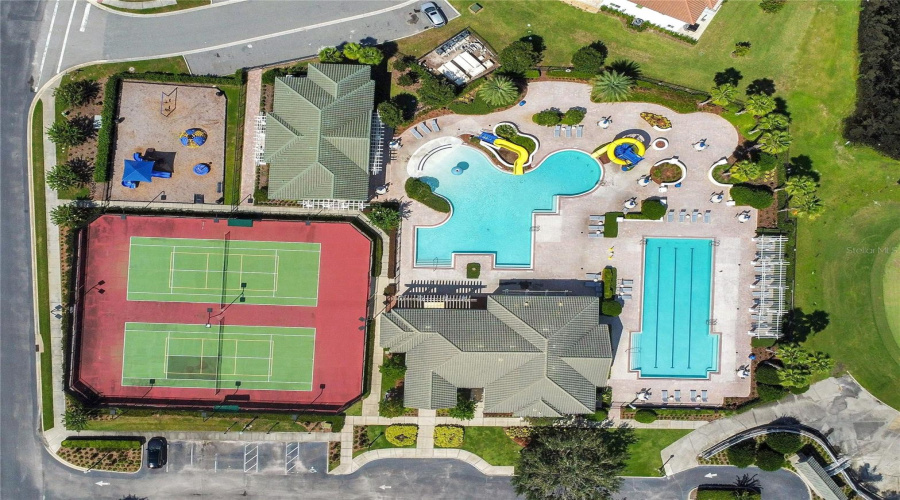 Community amenities including pool and courts.