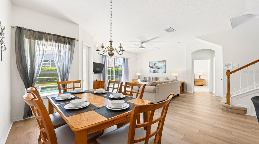 Open living/dining.