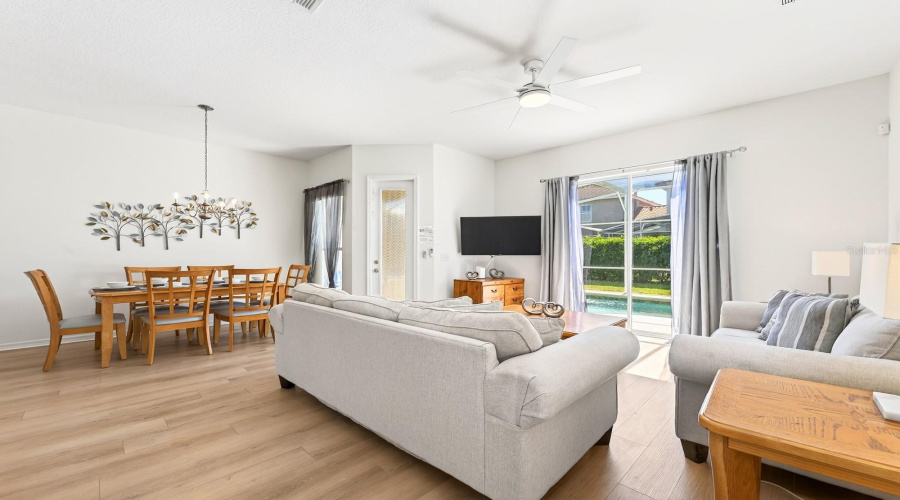 Open living/dining.