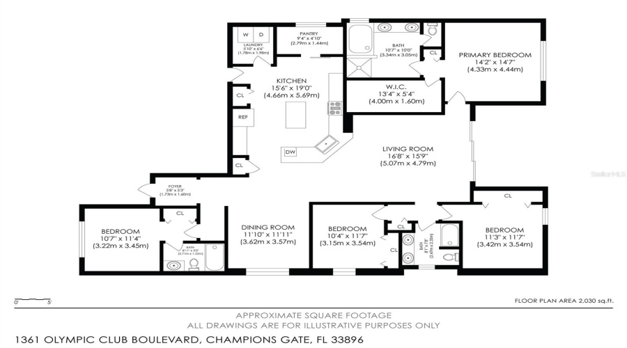 Floor Plan of house (garage and extended lanai not shown)