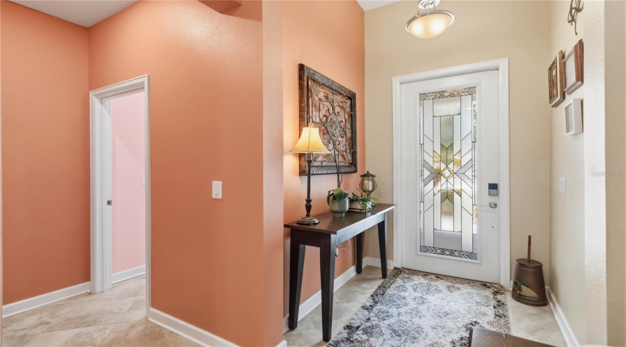 Foyer with 11 ft ceiling