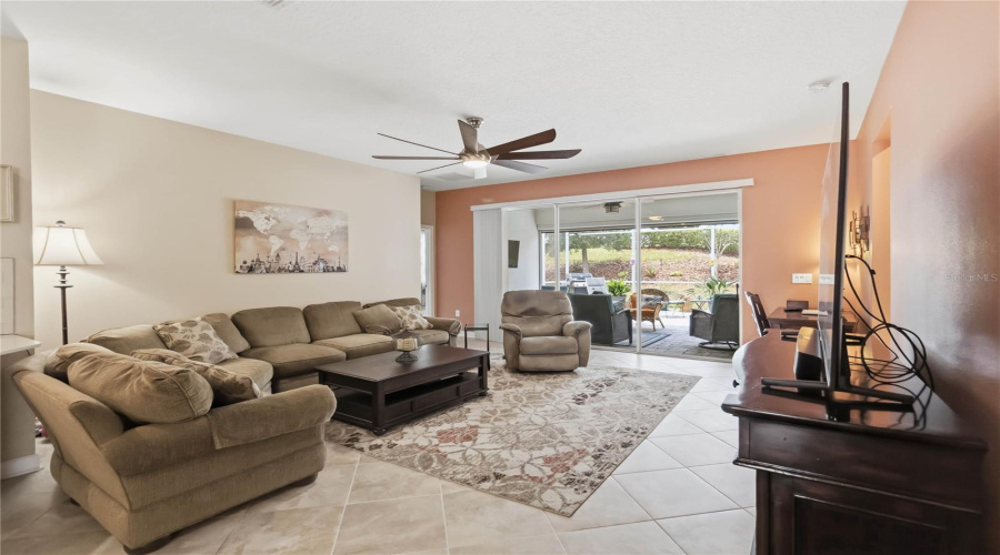 Family room opens to large lanai