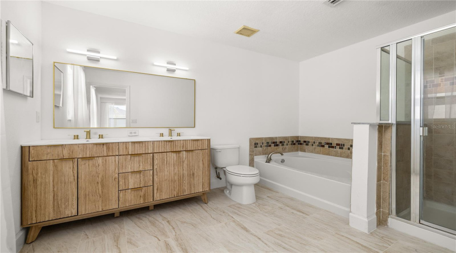 Renovated primary bathroom