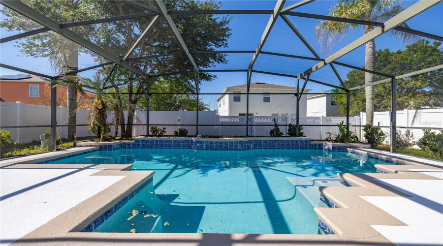 South facing pool