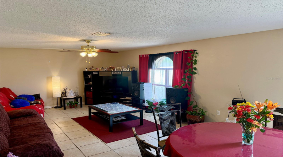 Open concept Dining and Family area
