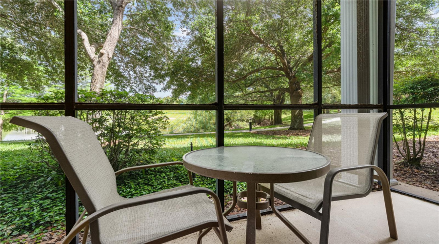 Whether you like to watch nature, read or eat alfresco, you have a choice of two patios