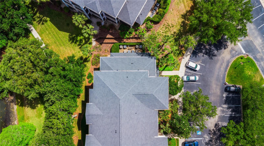 Building is ideally located overlooking the ornamental pond and fountain