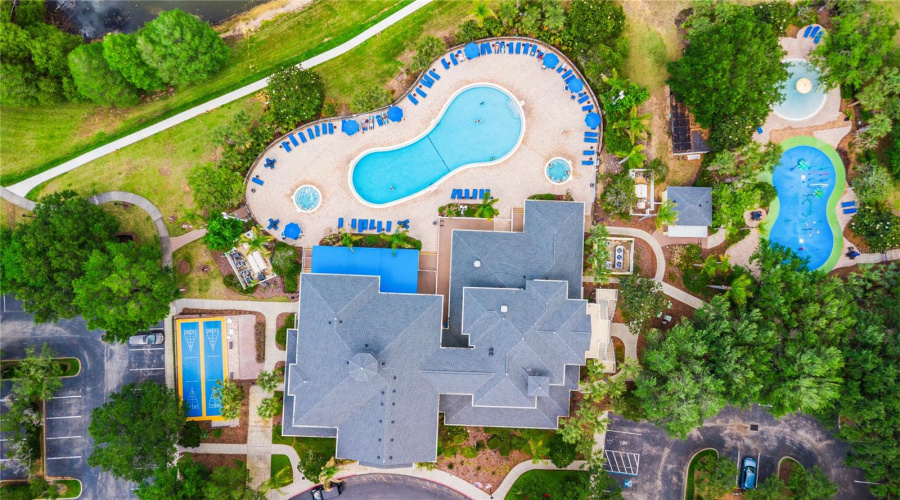 Overhead of welcome center and main clubhouse