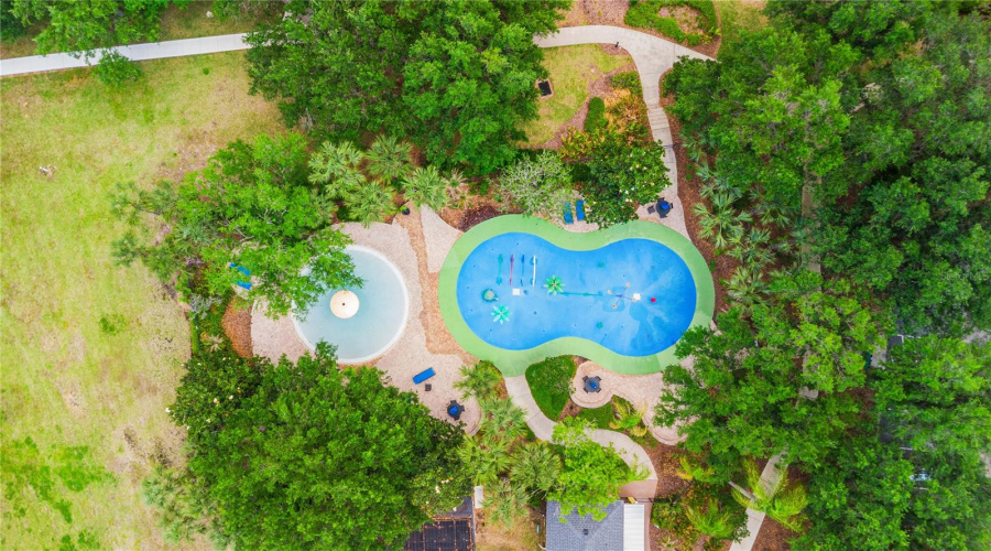 Children's splash paid and water area located at the main clubhouse