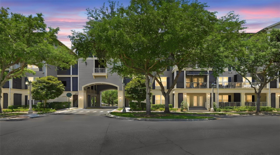Front view from Campus St - garage and parking to the rear