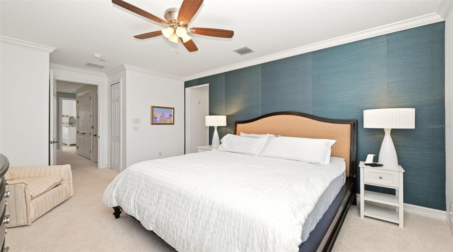 Spacious Primary easily accomodates King size bed