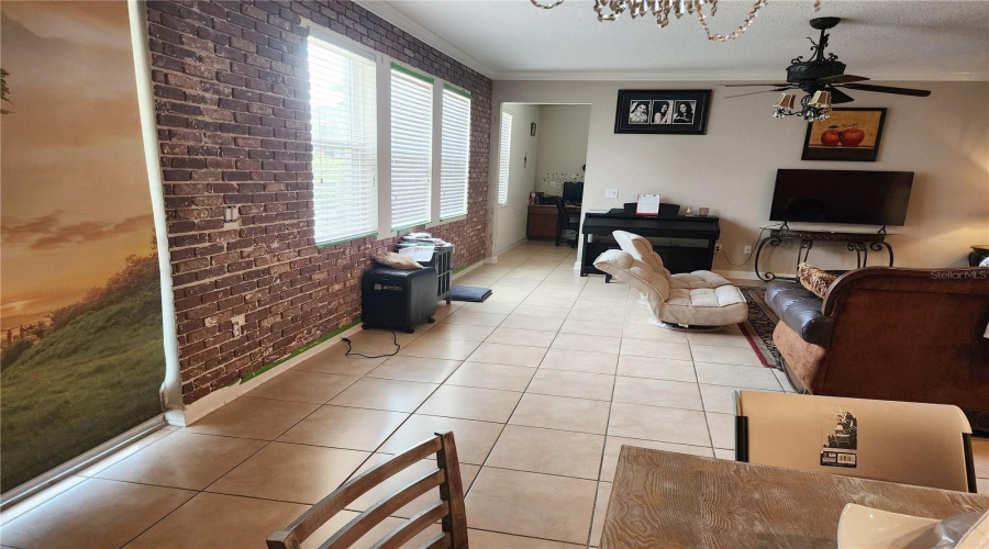 Brick Wall in family room