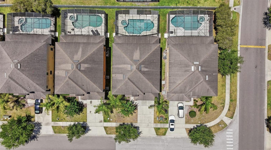 Aerial view of the property
