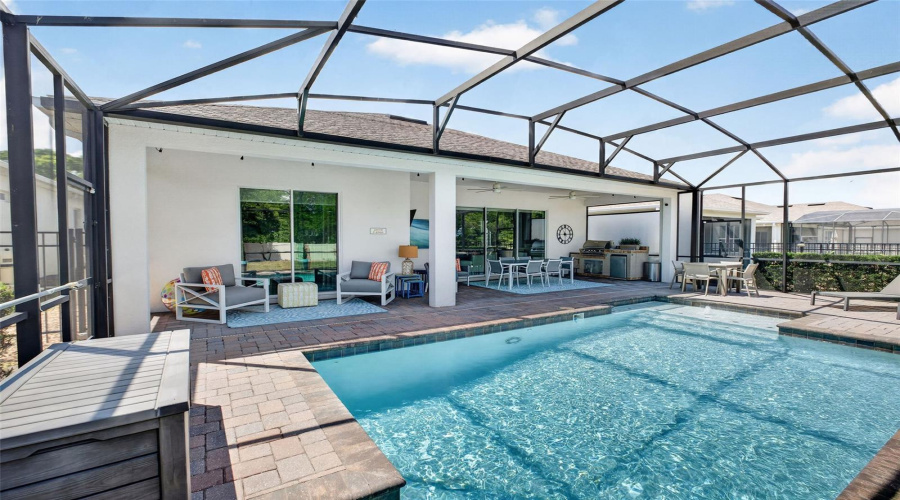 Salt-water heated pool