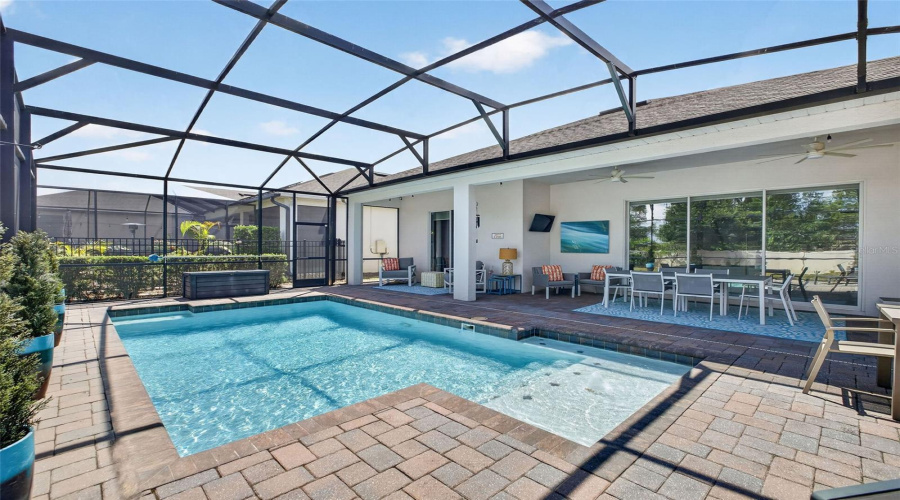 Salt-water heated pool
