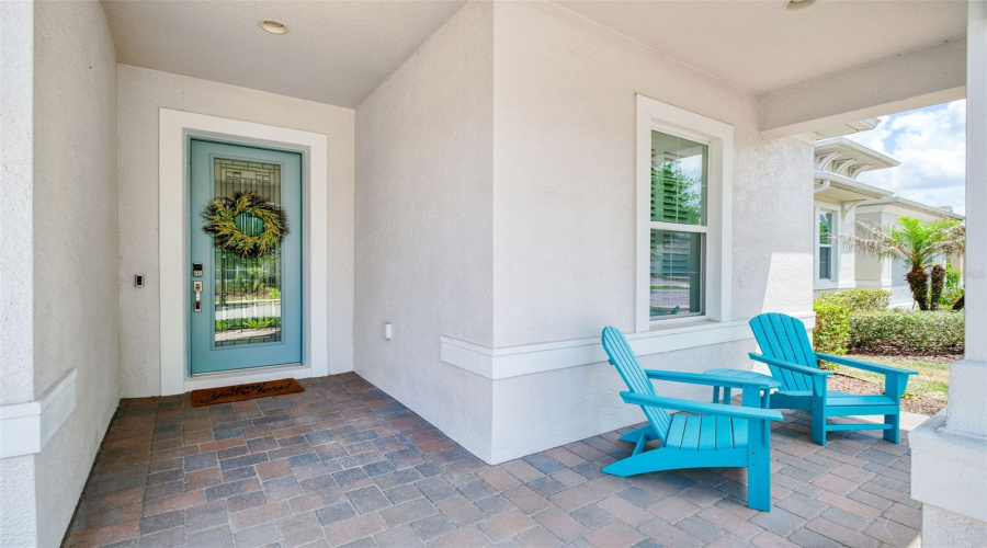 Covered entryway and front porch