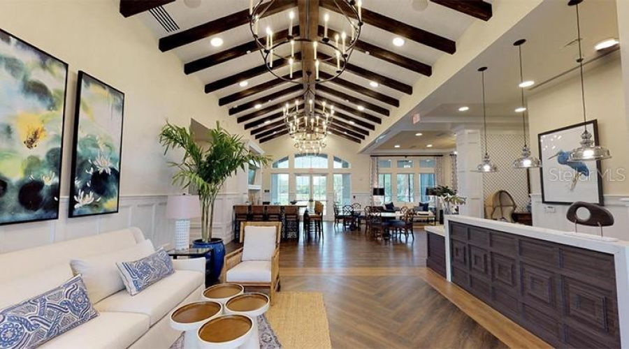 Grand entry into clubhouse