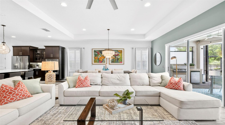 Living room - oversized - living and dining room has an extended floor plan