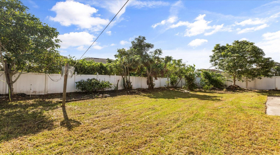 Spacious backyard