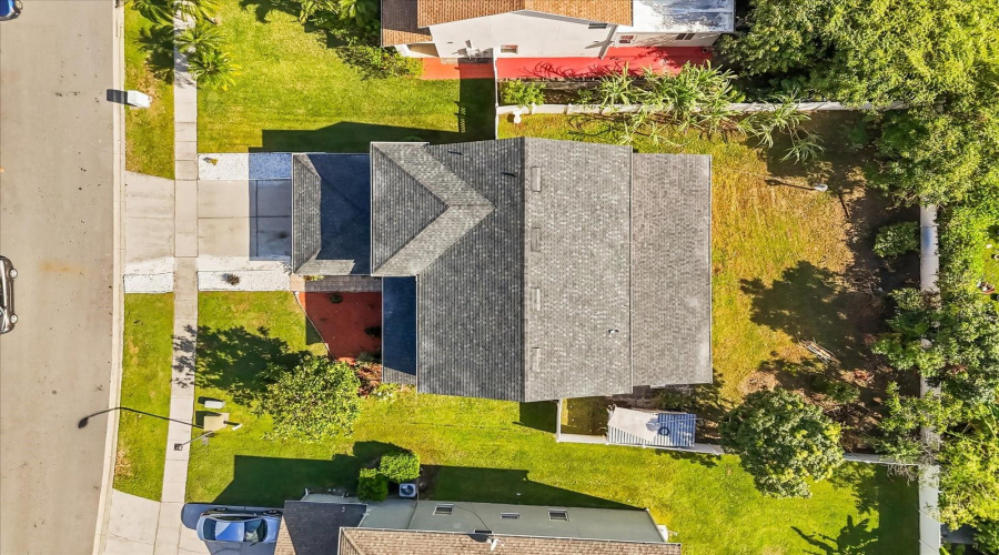 Top aeriel view of house