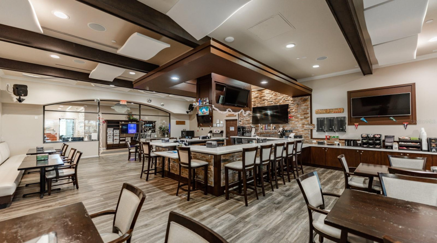 The on-site restaurant