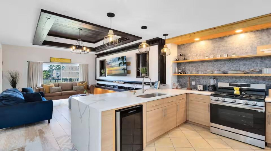 Kitchen and Living Room