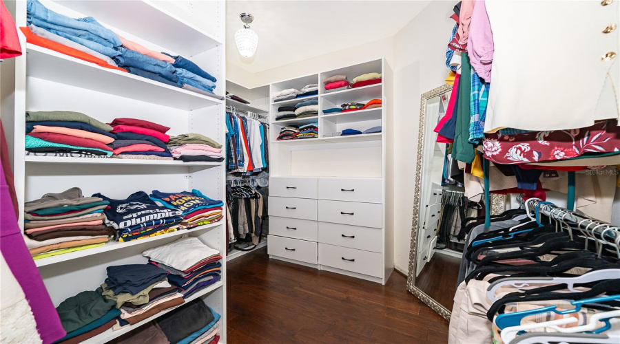Custom-mdesigned walk-in closet