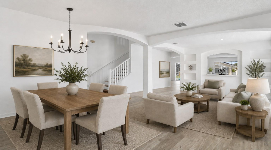 Dining Room & Living Room