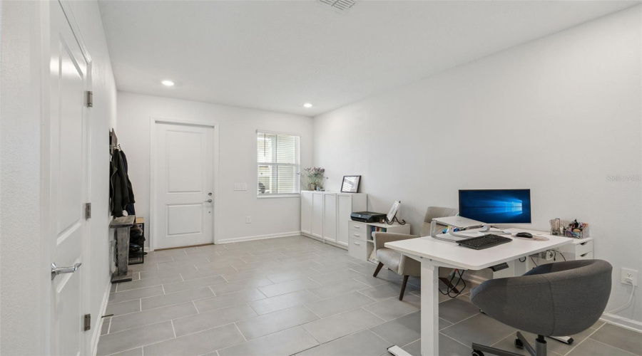 Family room and entry