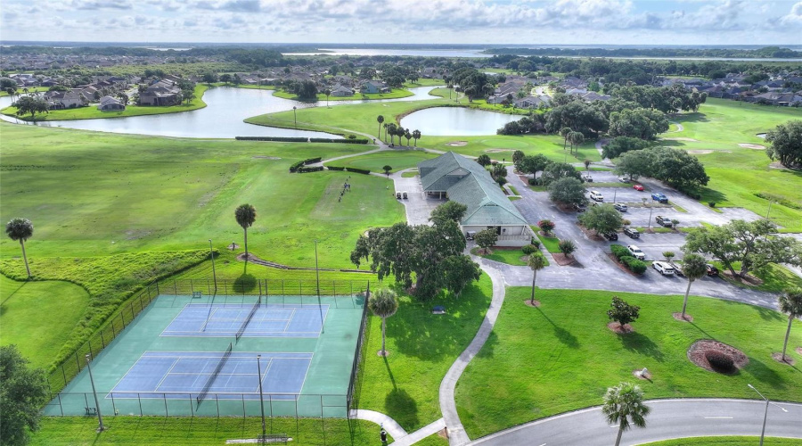 Drone view of community amenities