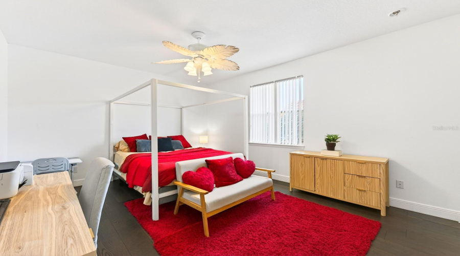 Bedroom 5 is perfectly sized for use as a guest bedroom, home office or hobby space.
