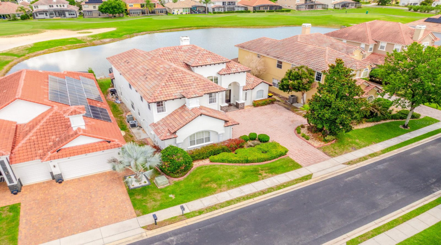 Aerial view of the home