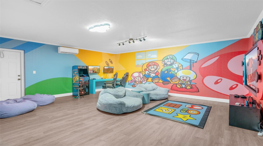 Game Room is a converted garage.