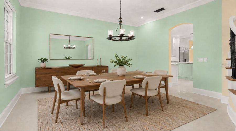 Formal Dinning - Virtually Staged Photo