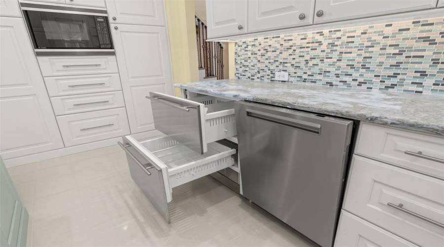 Miele Dishwasher & Sub Zero Under Counter Frdge