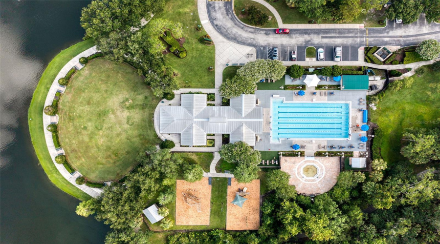 Aerial of Lakeside Amenities