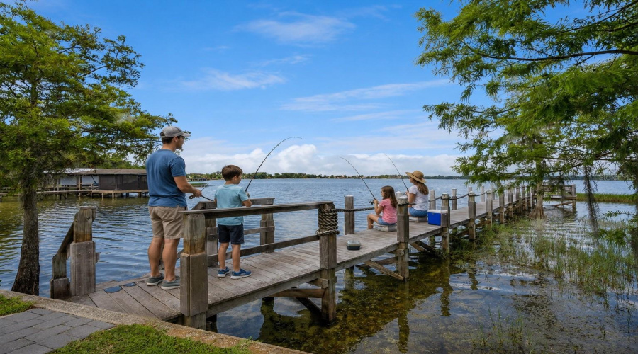 COMMUNITY FISHING DOCK (AI GENERATED)