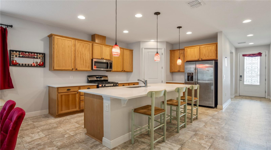 Kitchen with gas stove