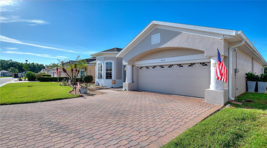 Expanded brick paver driveway