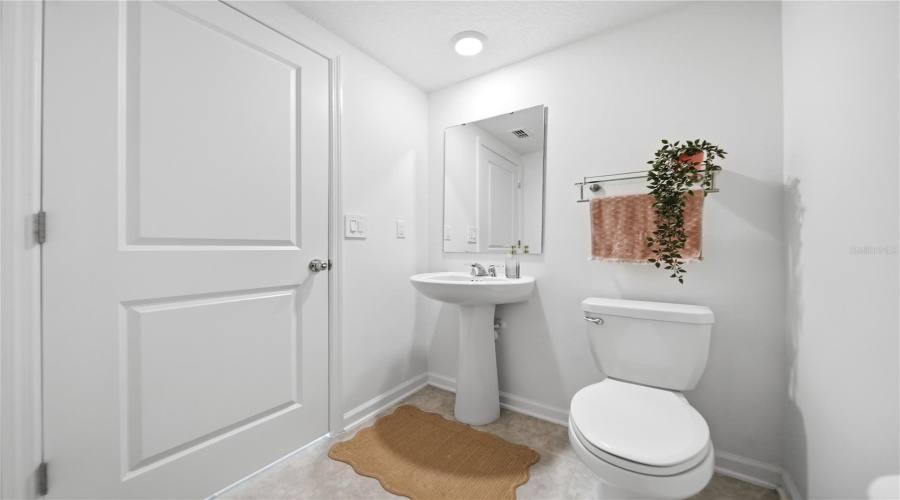 Half bath located downstairs
