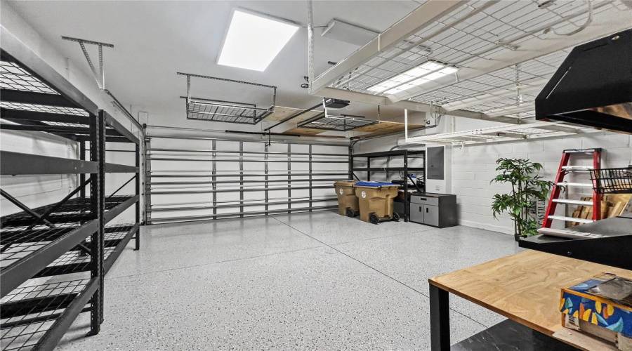 AIR-CONDITIONED Garage w/Storage and Work Area