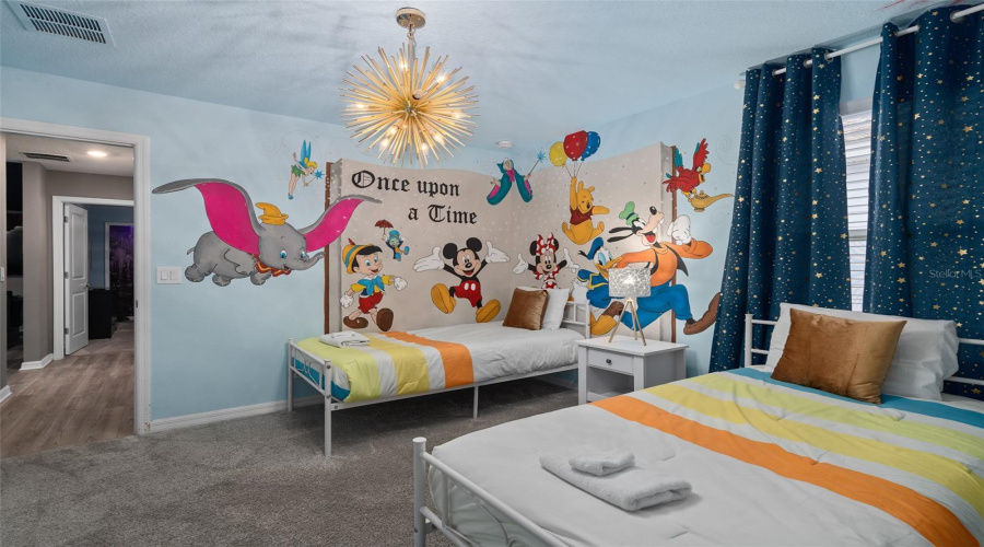 bedroom 7 upstairs  mickey mouse themes shares bathroom 6