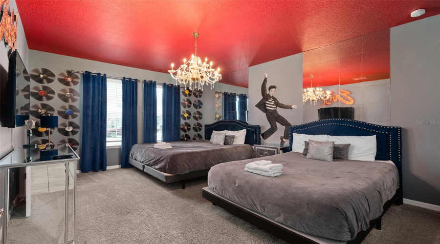 bedroom 2-rock and roll themed room 1st floor