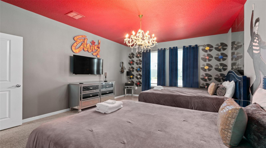 bedroom 2-rock and roll themed room 1st floor