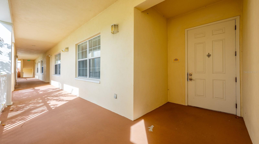 Covered front entry.