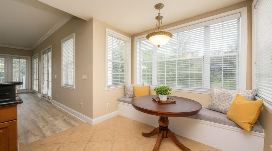 Casual breakfast nook. Virtually Staged.
