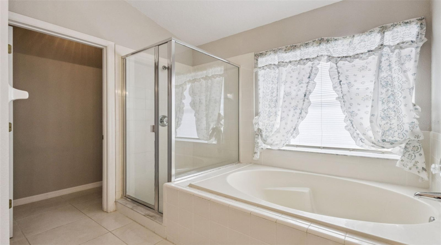 Master Bathroom w/ Soaking Tub, Walk-in Shower, and Private Water Room
