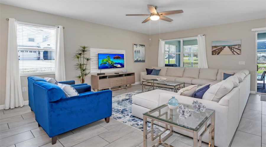Spacious living and dining areas