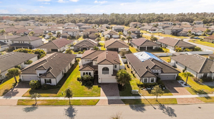 Aerial view of the community