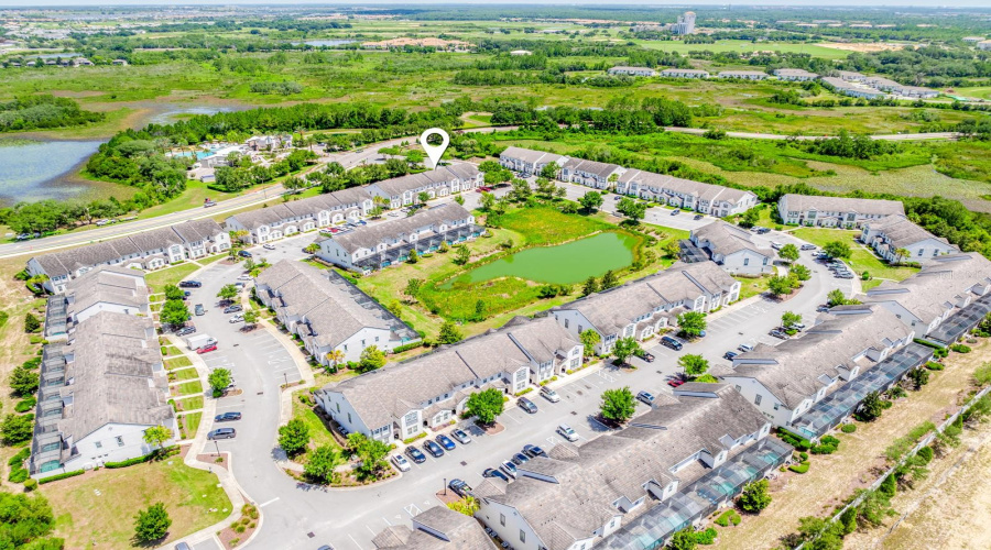 There are pond views from the front and you are just around the corner from an array of resort style amenities.